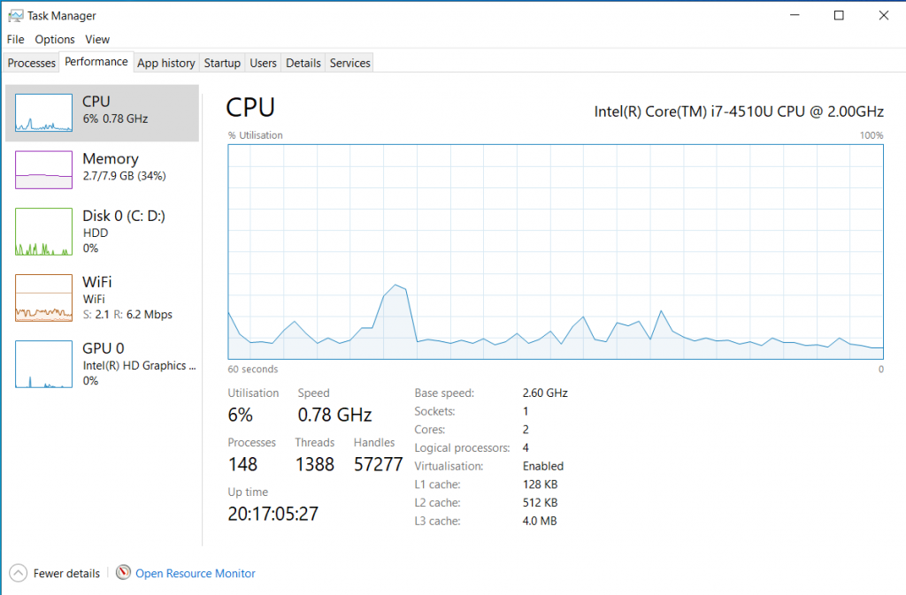 haicam hub/NVR software for security cameras windows cpu usage level in real-time